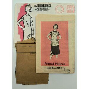 Vintage 1950s Mail Order Workbasket Apron Sewing Pattern 4549 Small Misses Sizes